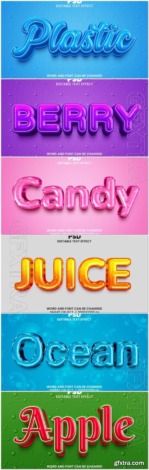 Psd style text effect editable set vol 21 Psd style text effect editable set vol 21