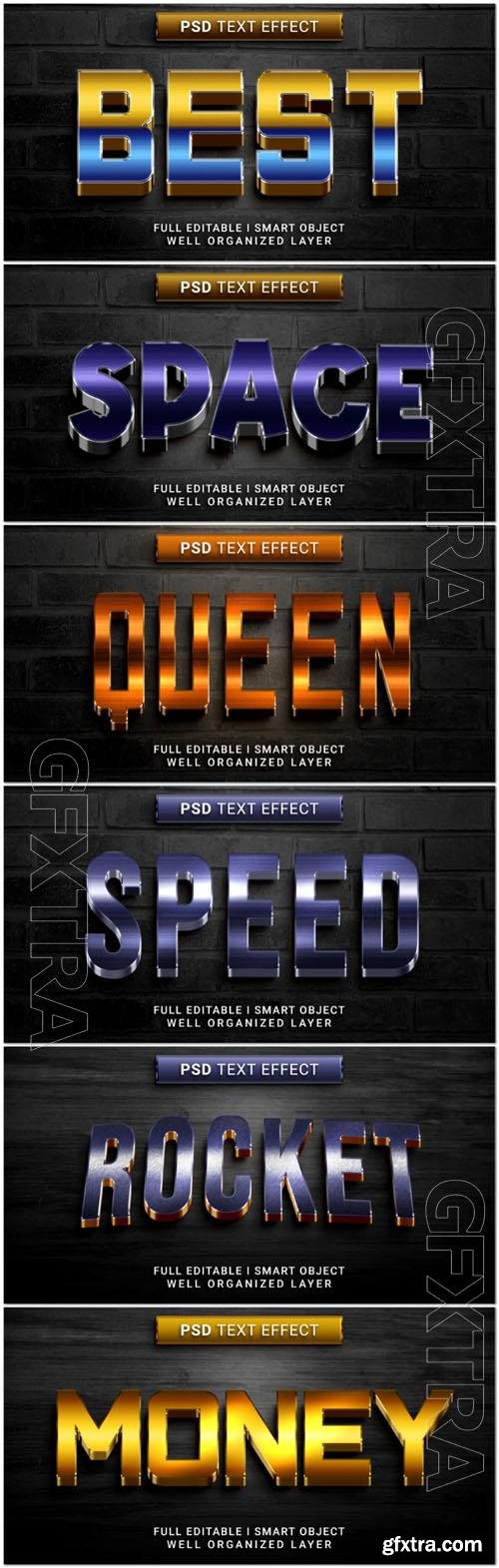 Psd style text effect editable set vol 25 Psd style text effect editable set vol 25
