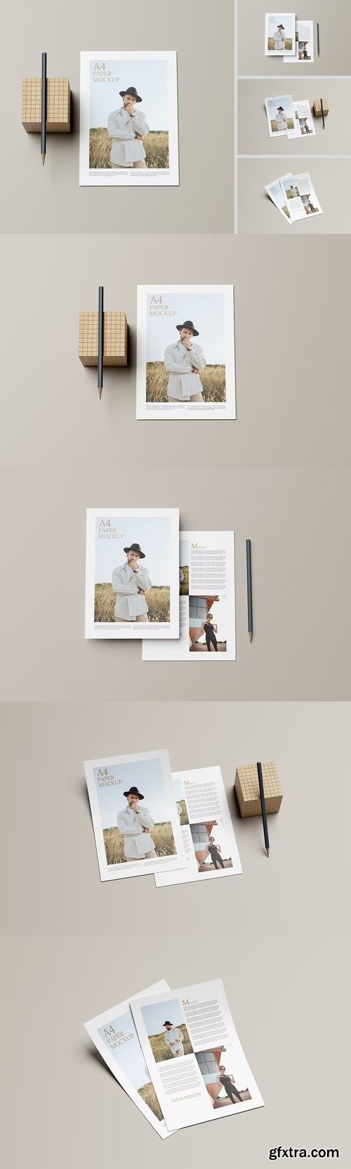 A4 Paper Mockup