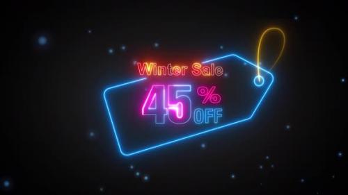 Videohive - Winter Sale Discount Tag 45 Percent Off - 42061168 - 42061168