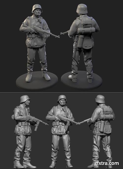 German Soldier WW2 (NEW) – 3D Print