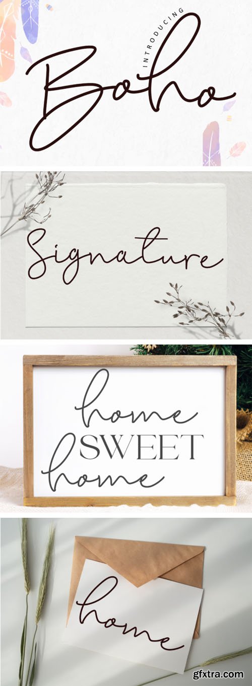 Boho - Graceful Script Font Boho - Graceful Script Font