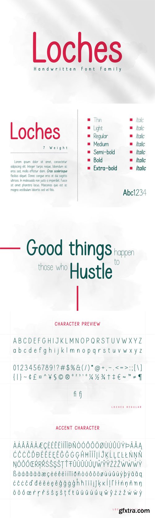 Loches - Handwritten Font Family Loches - Handwritten Font Family