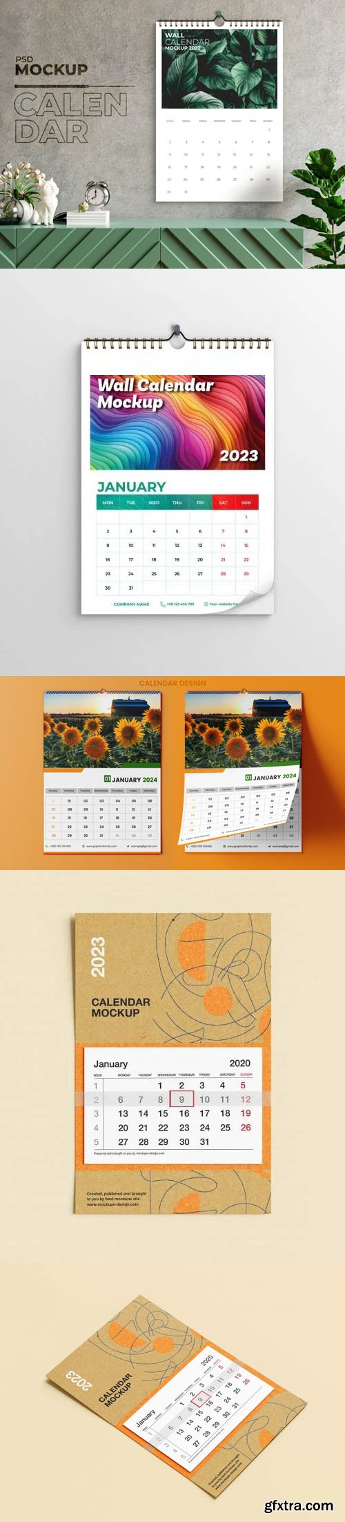 Wall Calendars 2023 PSD Mockups Templates Collection Wall Calendars 2023 PSD Mockups Templates Collection