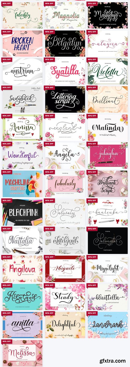 Super Collection - New Bundle Best Seller - 82 Premium Fonts Worth $411 Super Collection - New Bundle Best Seller - 82 Premium Fonts Worth $411