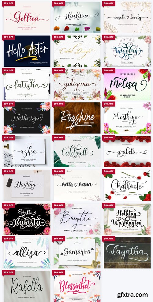 Font Handwritten Bundle - 50 Premium Fonts Worth $644 Font Handwritten Bundle - 50 Premium Fonts Worth $644
