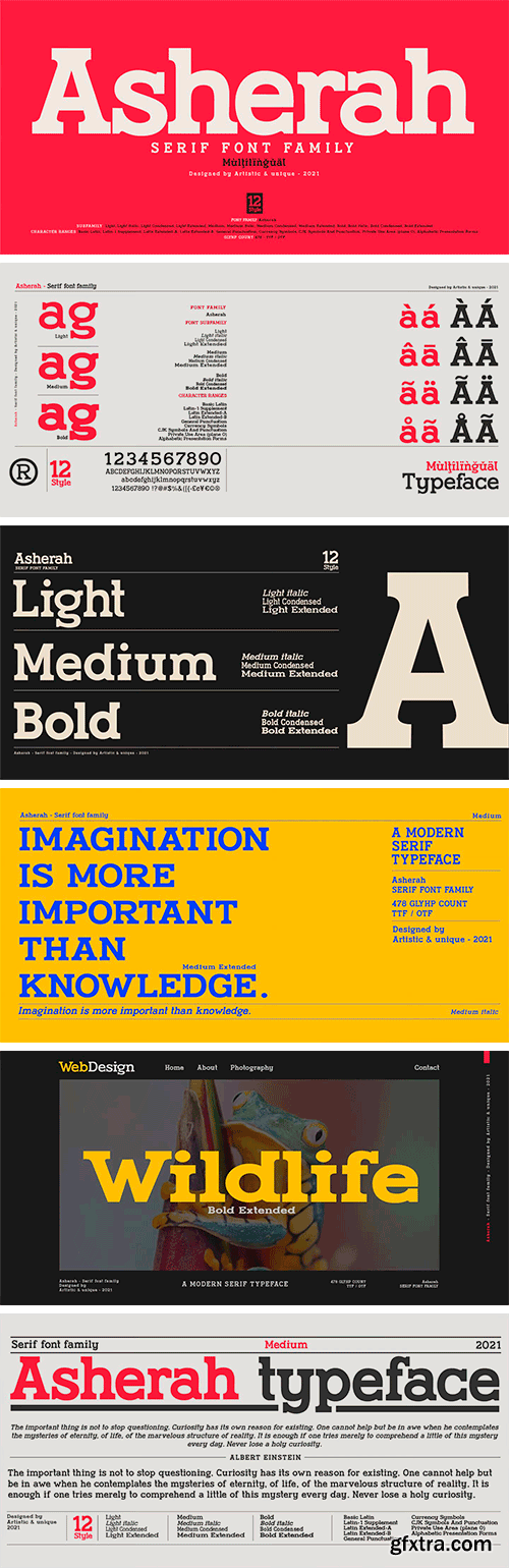 Asherah Font Family Asherah Font Family