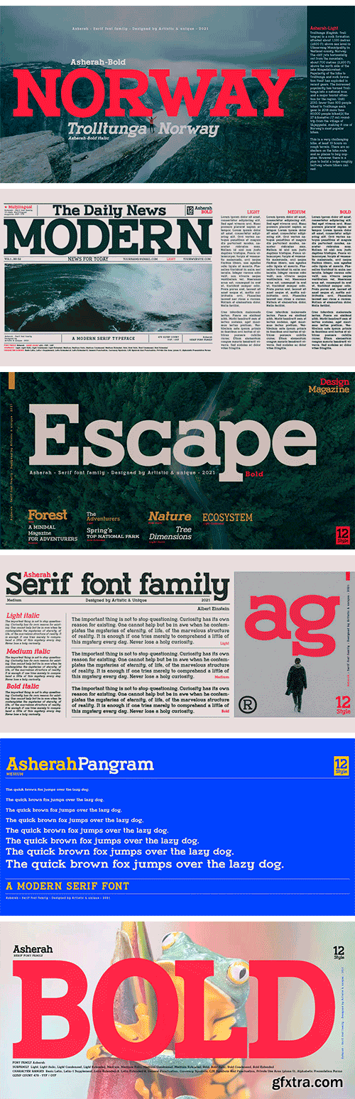 Asherah Font Family Asherah Font Family