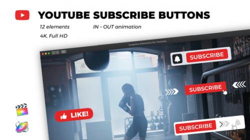 Videohive - Youtube Subscribe Buttons | FCPX - 41942093 - 41942093