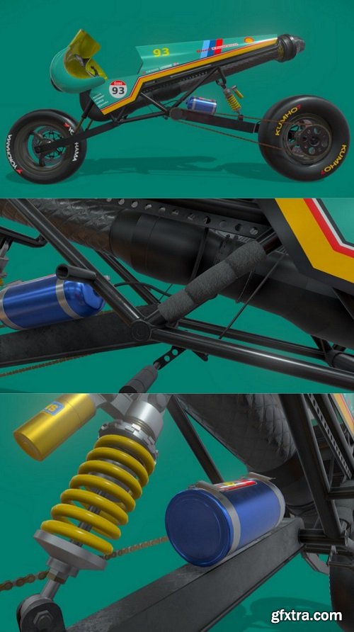 Sci-Fi Racing Bike 3D Model