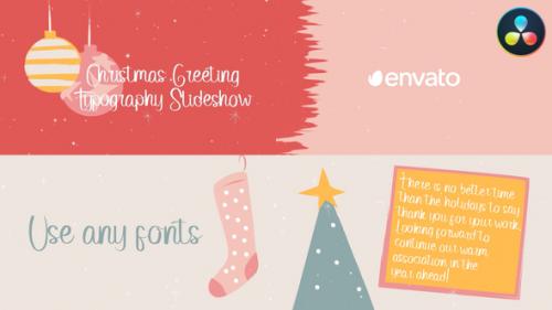 Videohive - Christmas Greeting Typography Slideshow for DaVinci Resolve - 42180078 - 42180078