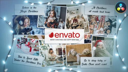 Videohive - Christmas Cards Slideshow for DaVinci Resolve - 42180244 - 42180244