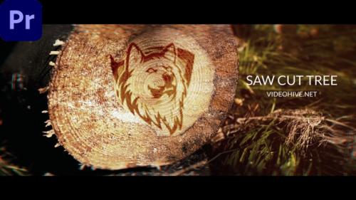 Videohive - Saw Cut Tree Logo | MOGRT - 42180821 - 42180821