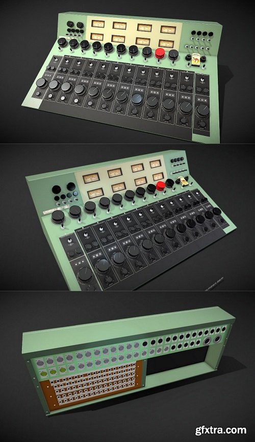 Universal Audio 610 Console (Green Board) 3D Model
