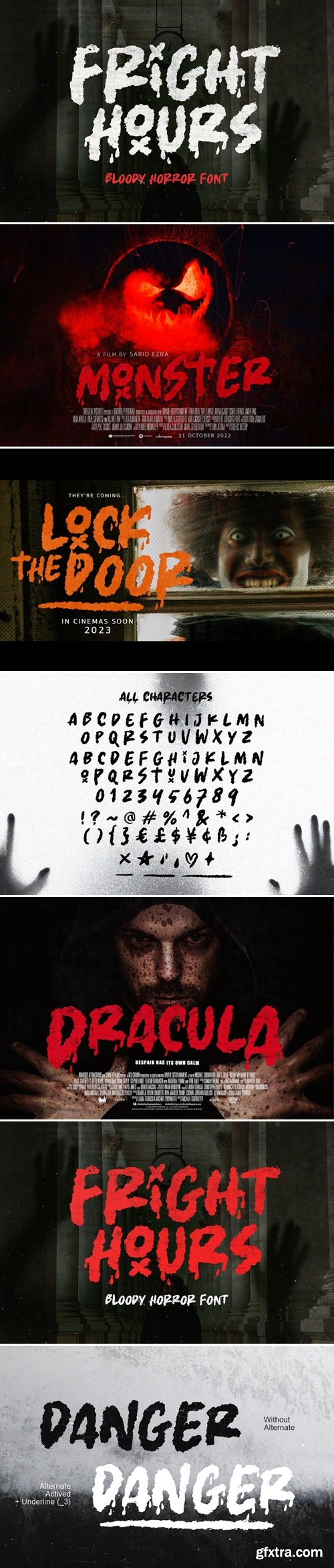 Fright Hours - Bloody Horror Font