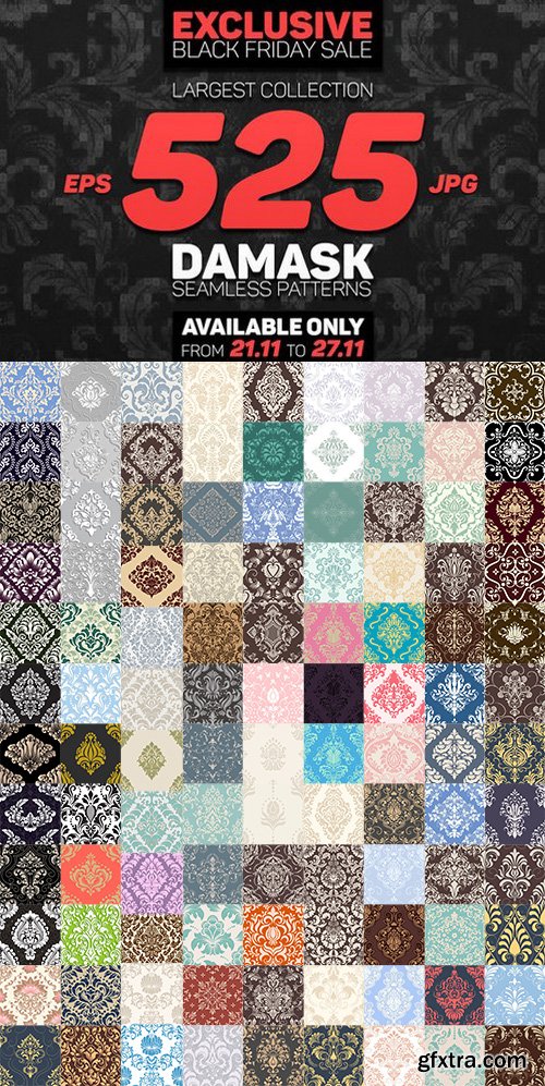 525 Damask Patterns Sale
