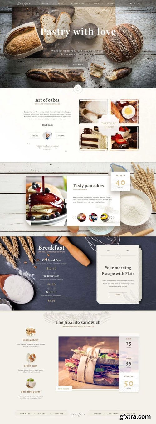 Bakery Website PSD Template