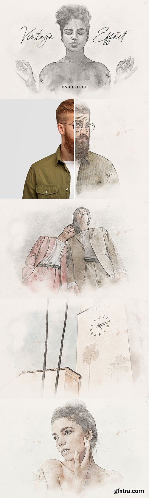 Watercolor Vintage Photo Effect for Photoshop Watercolor Vintage Photo Effect for Photoshop