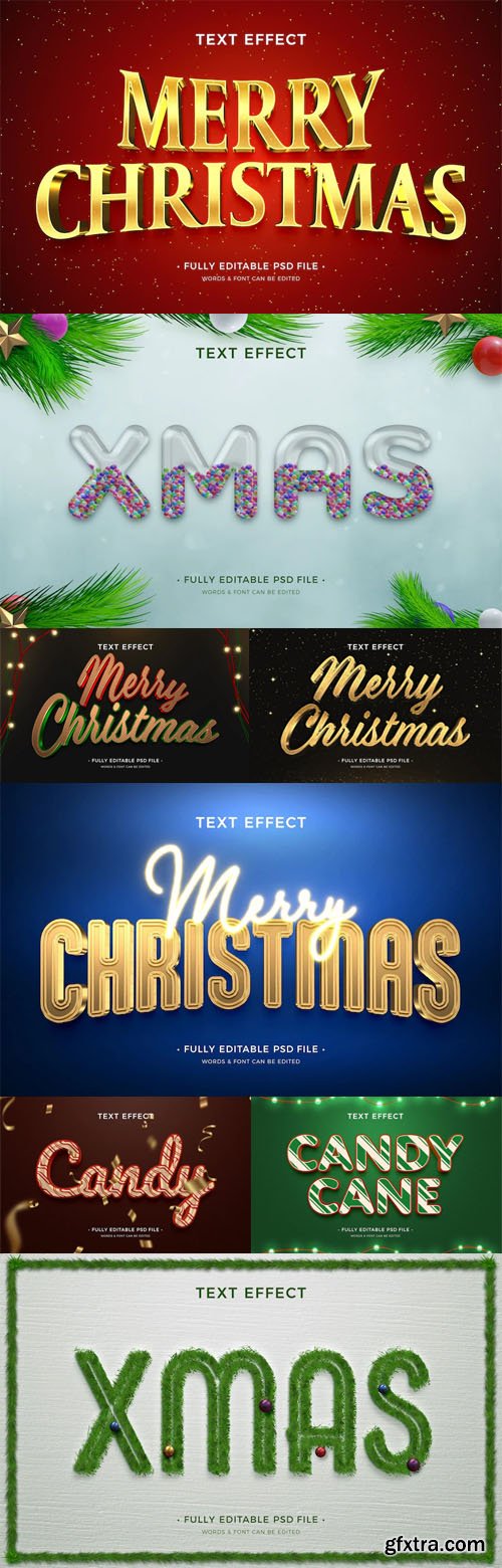 Best 16 Holiday Text Effects Templates for Photoshop