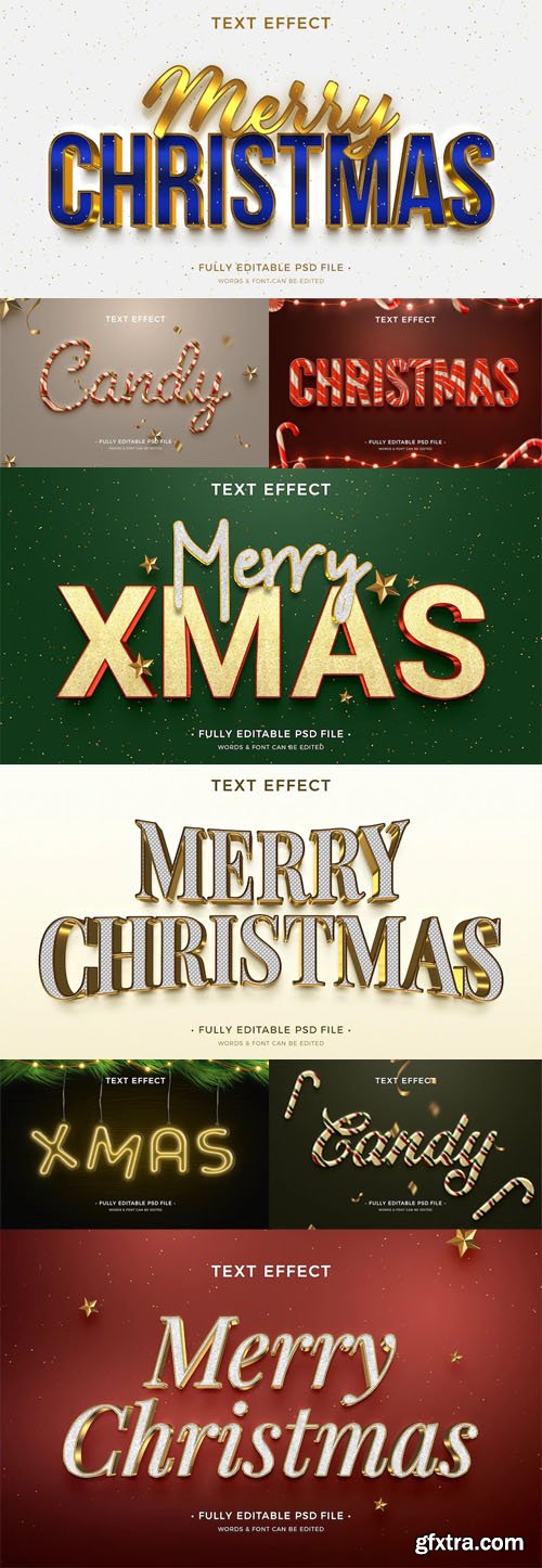 Best 16 Holiday Text Effects Templates for Photoshop