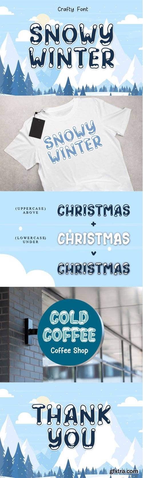 Snowy Winter - Crafty Display Font Snowy Winter - Crafty Display Font