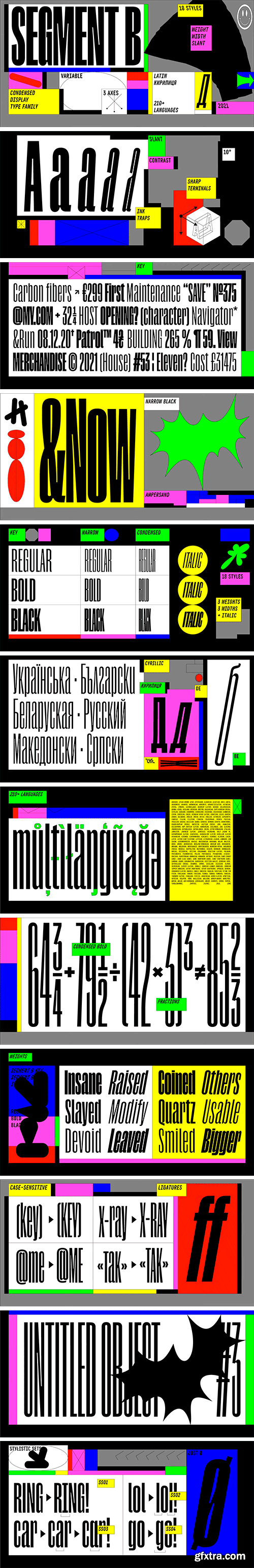 Segment B Type Font Family