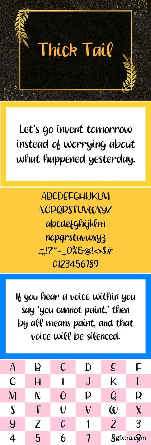 Thick Tail Font