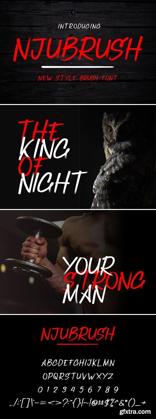 Njubrush Fonts