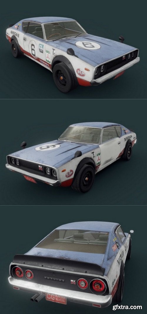 1973 Nissan Skyline HT 2000 GT-R 3D Model