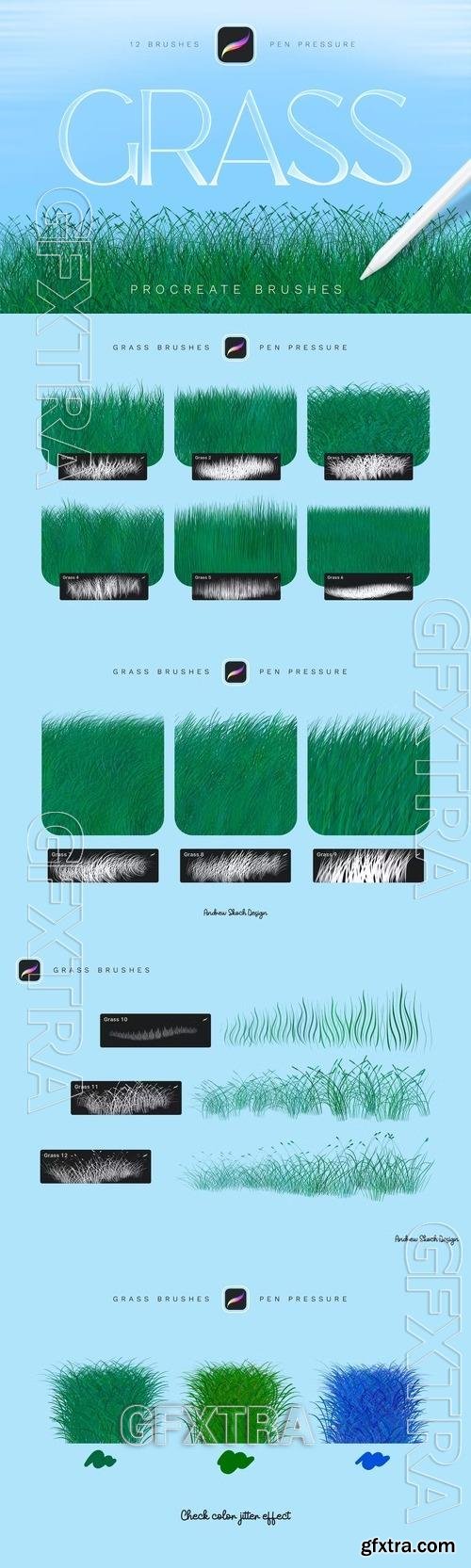 Grass Procreate Brushes UMXJDF9