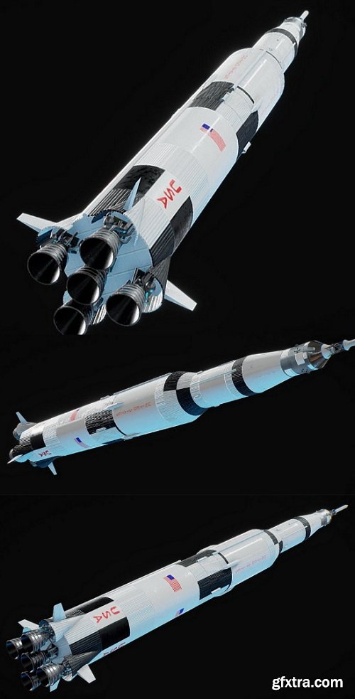 Saturn V rocket 3D Model » GFxtra