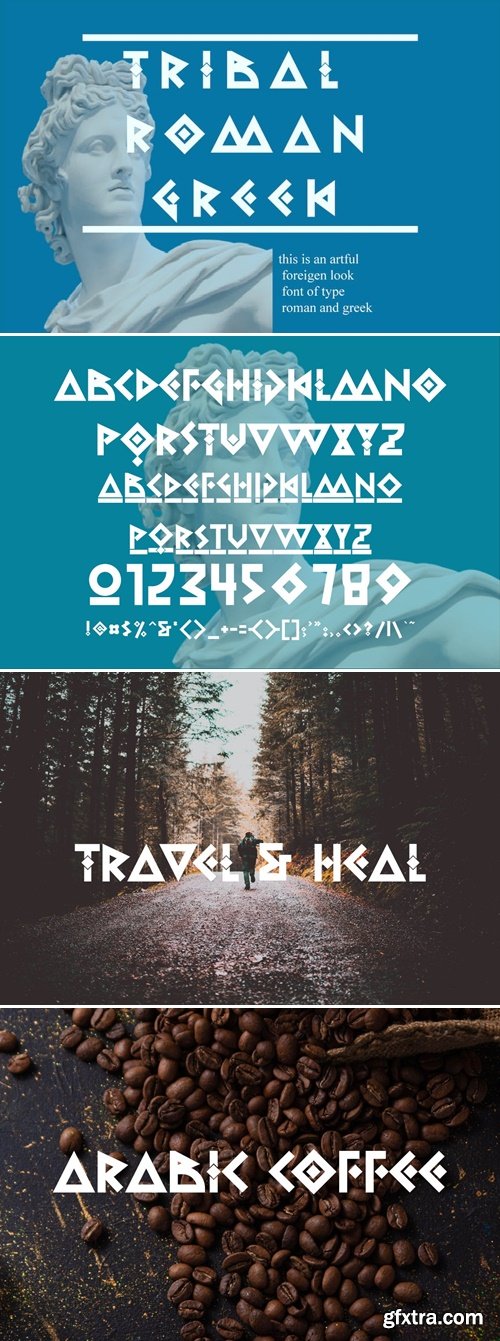 Tribal Romangreek - Decorative Font