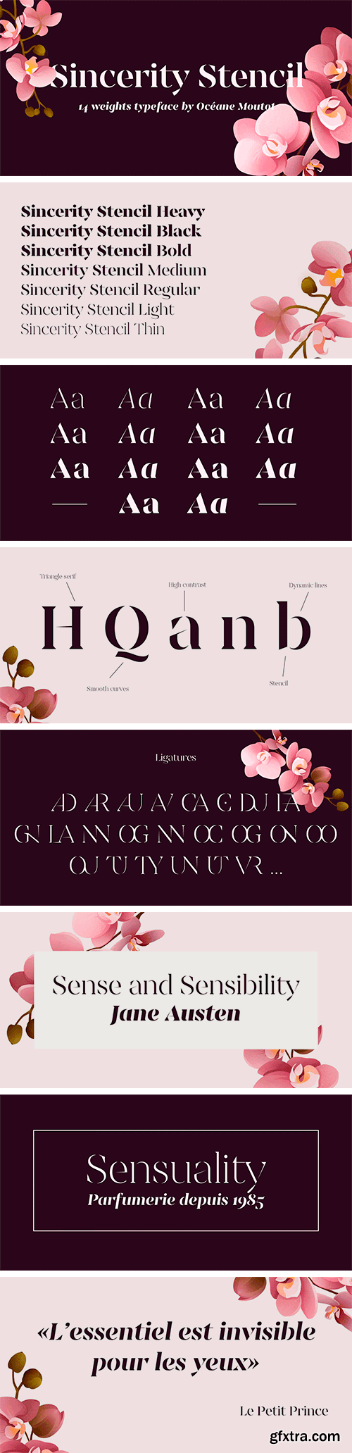 Sincerity Stencil Font Family