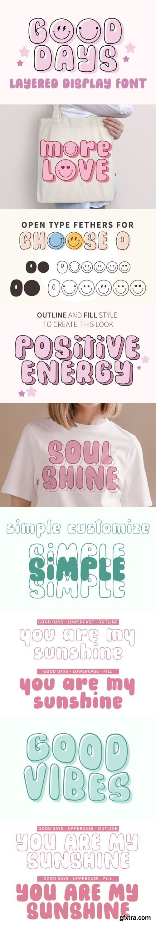 Good Days - Layered Display Font Good Days - Layered Display Font
