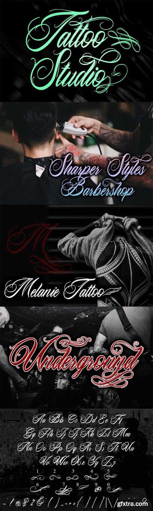 Tattoo Studio - Blackletter Script Font Tattoo Studio - Blackletter Script Font