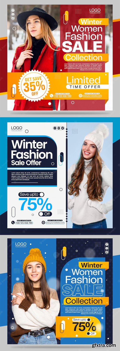 10+ Winter Season Sales Social Media Posts Vector Templates 10+ Winter Season Sales Social Media Posts Vector Templates