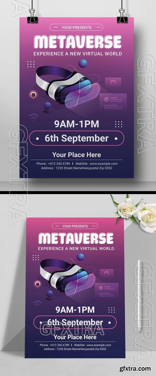Metaverse 3D Flyer Design Layout 525675004