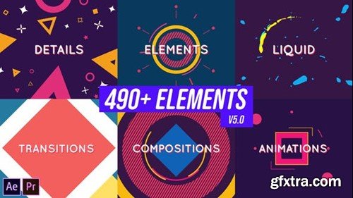 Videohive Shape and Motion Animated Elements Pack 19437956