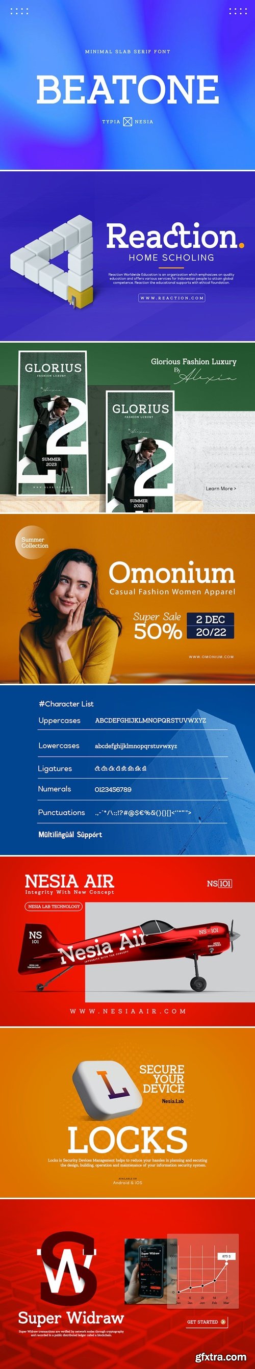 Beatone - Modern Clean Slab Serif Logo Font