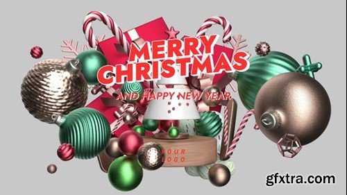 Videohive Abstract Christmas 3D Logo Reveal 42275519