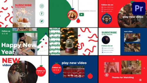 Videohive - New Year Youtube End Screens for Premiere Pro - 42295938 - 42295938