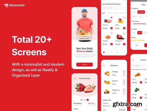 Ui8 - Growmart - Grocery App UI Kit $29