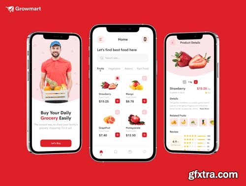 Ui8 - Growmart - Grocery App UI Kit $29