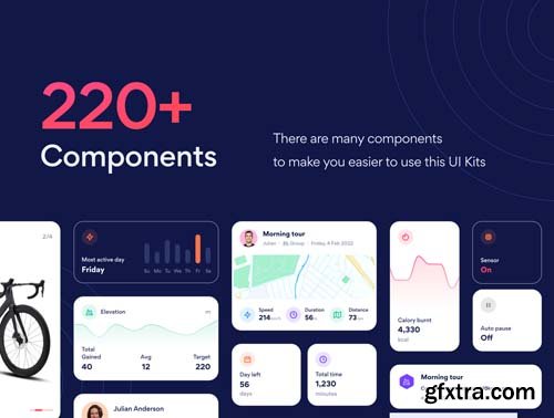 Ui8 - Gowez - Sport Cycling Tracker App UI Kit - $45