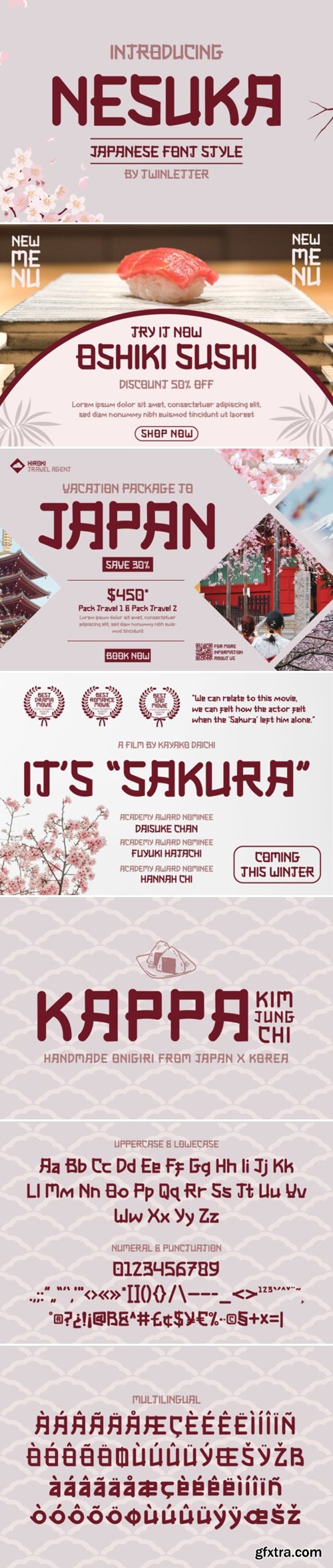 Nesuka Faux Japanese Font