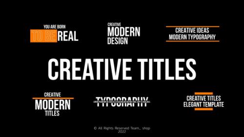 Videohive - Creative Titles | FCPX & Apple Motion - 42463686 - 42463686