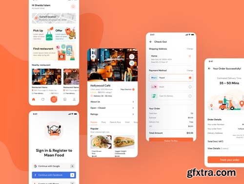 Ui8 - FoodGrid - Multivendor Food Mobile App UI Kit ( Android & iOS) $49