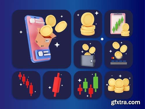 Ui8 - Financial and Banking 3D illustration and icon pack $30
