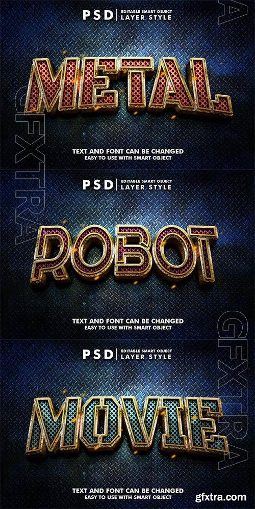 Metal Editable Psd Text Effect Metal Editable Psd Text Effect
