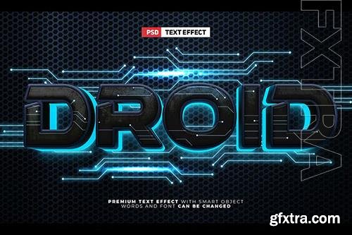 Black Android Blue Glow Future Text Effect Black Android Blue Glow Future Text Effect